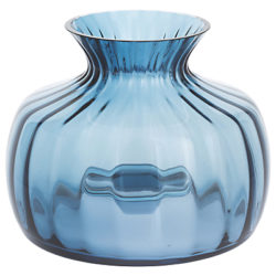 Dartington Crystal Cushion Medium Posy Vase, H14.5cm, Optic Ink